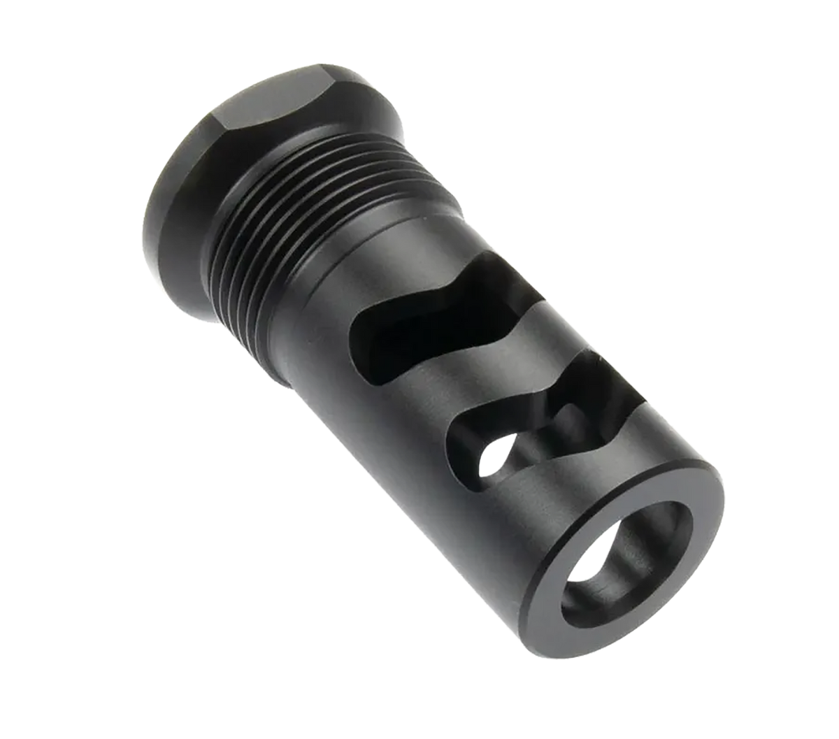 Wilson Combat Whisper Rapid-Thread Flat Back Muzzle Brake .458 Cal 11/16x24 Black Melonite