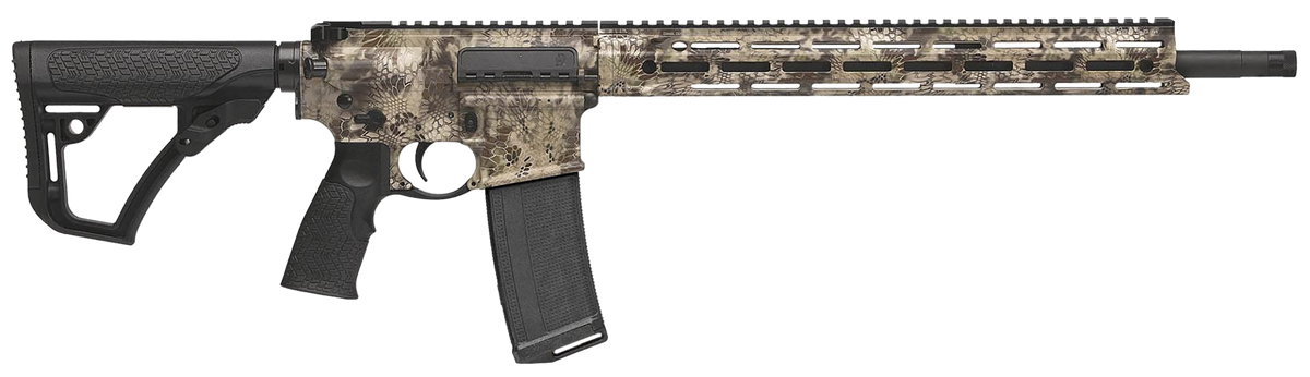 Daniel Defense DDM4 Hunter 5.56x45mm NATO 18" 32+1 Semi-Auto Rifle - Kryptek Highlander