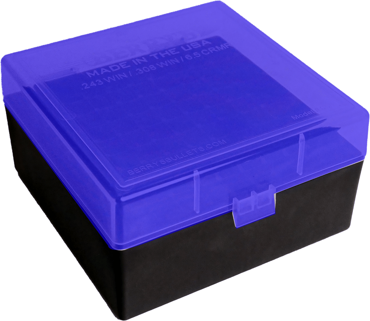 Berry's 87439 009 Ammo Box .243 Win, 6.5 Creedmoor, .308 Win 100rd Blue Lid w/Black Bottom