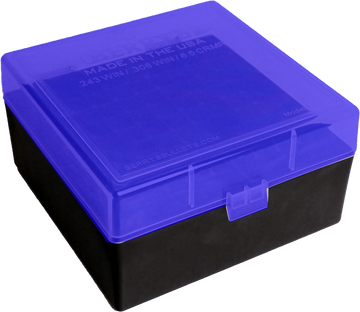 Berry's 87439 009 Ammo Box .243 Win, 6.5 Creedmoor, .308 Win 100rd Blue Lid w/Black Bottom