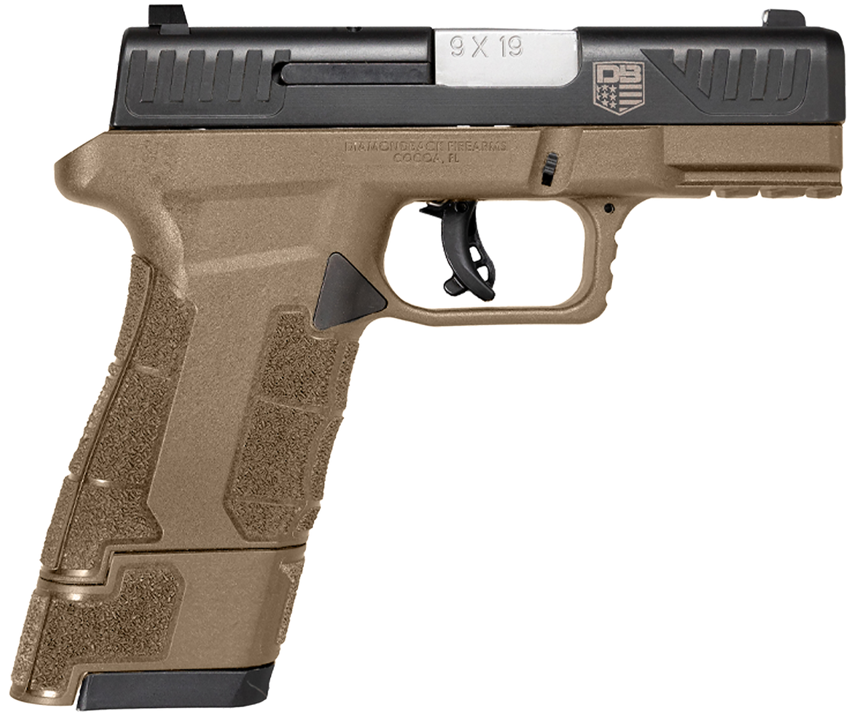 Diamondback AM2 Sub-Compact 9mm Luger 3.50" 17+1 DAO Pistol - Flat Dark Earth