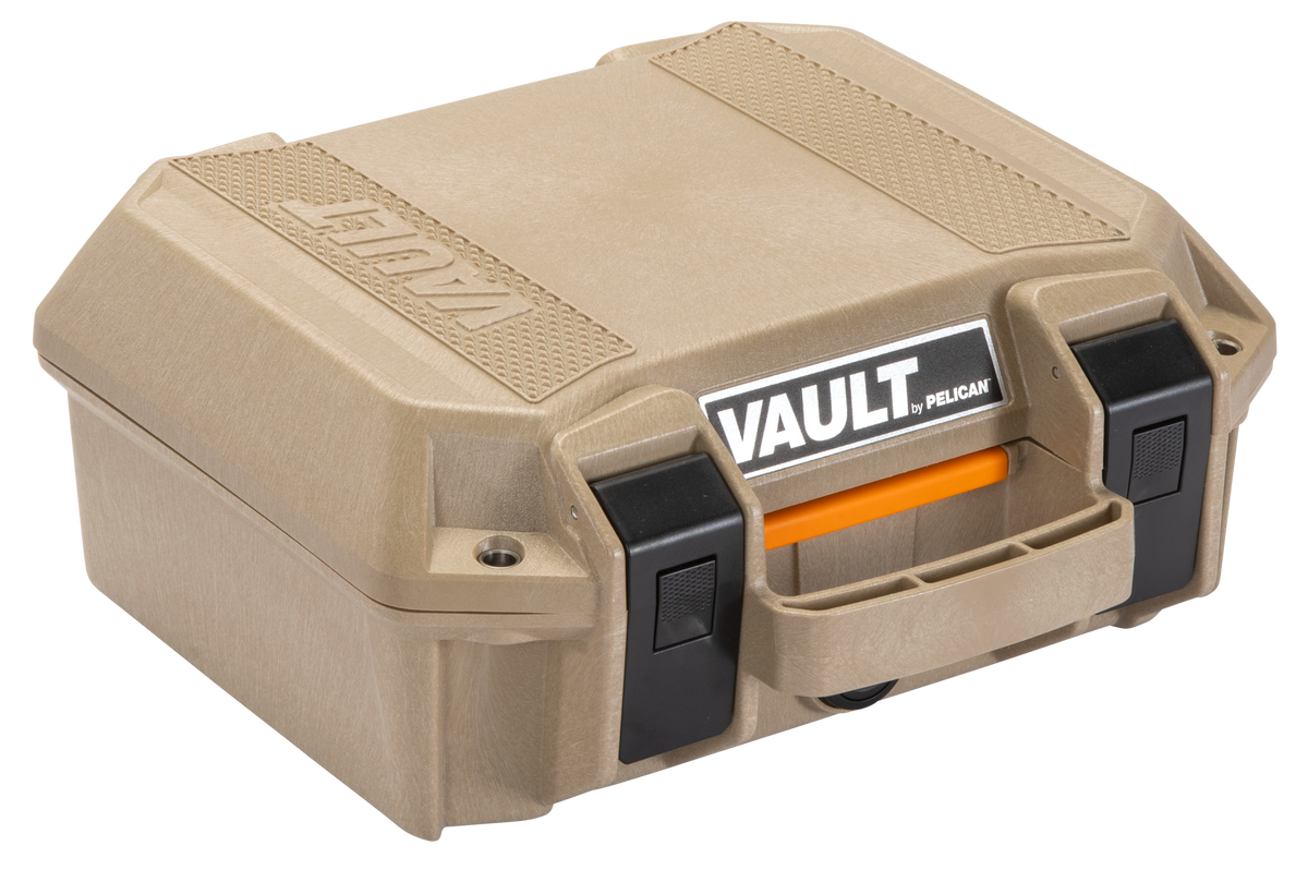 Pelican VCV100 Vault Small Handgun Case Tan Polymer