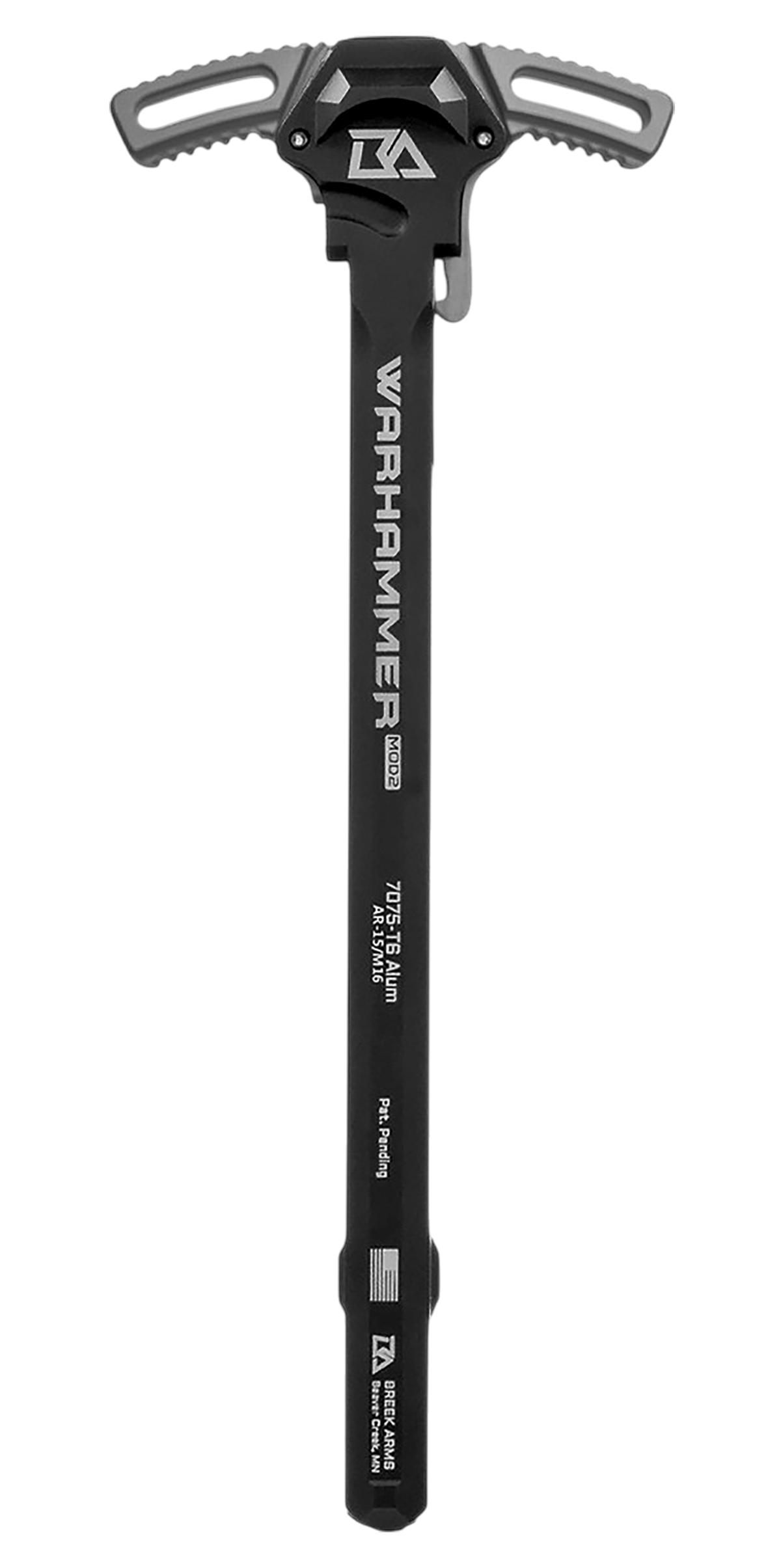 Breek Arms Warhammer Mod2 AR-15/M16 7075-T6 Ambidextrous Charging Handle - Gray