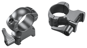 Weaver Mounts Lever Lok 1" Extra High Matte Black Steel Top Mount Scope Rings