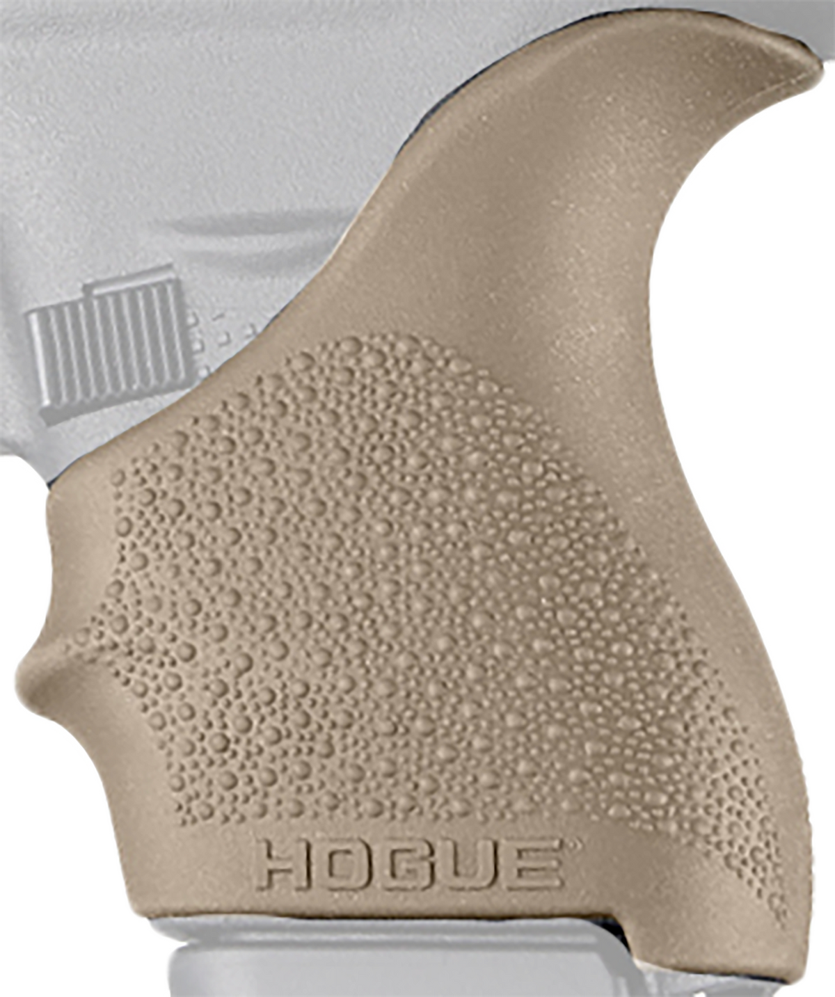 Hogue HandAll Beavertail Grip Sleeve Textured Flat Dark Earth Rubber for Glock 42, 43