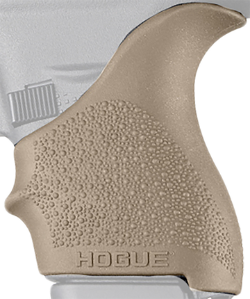 Hogue HandAll Beavertail Grip Sleeve Textured Flat Dark Earth Rubber for Glock 42, 43