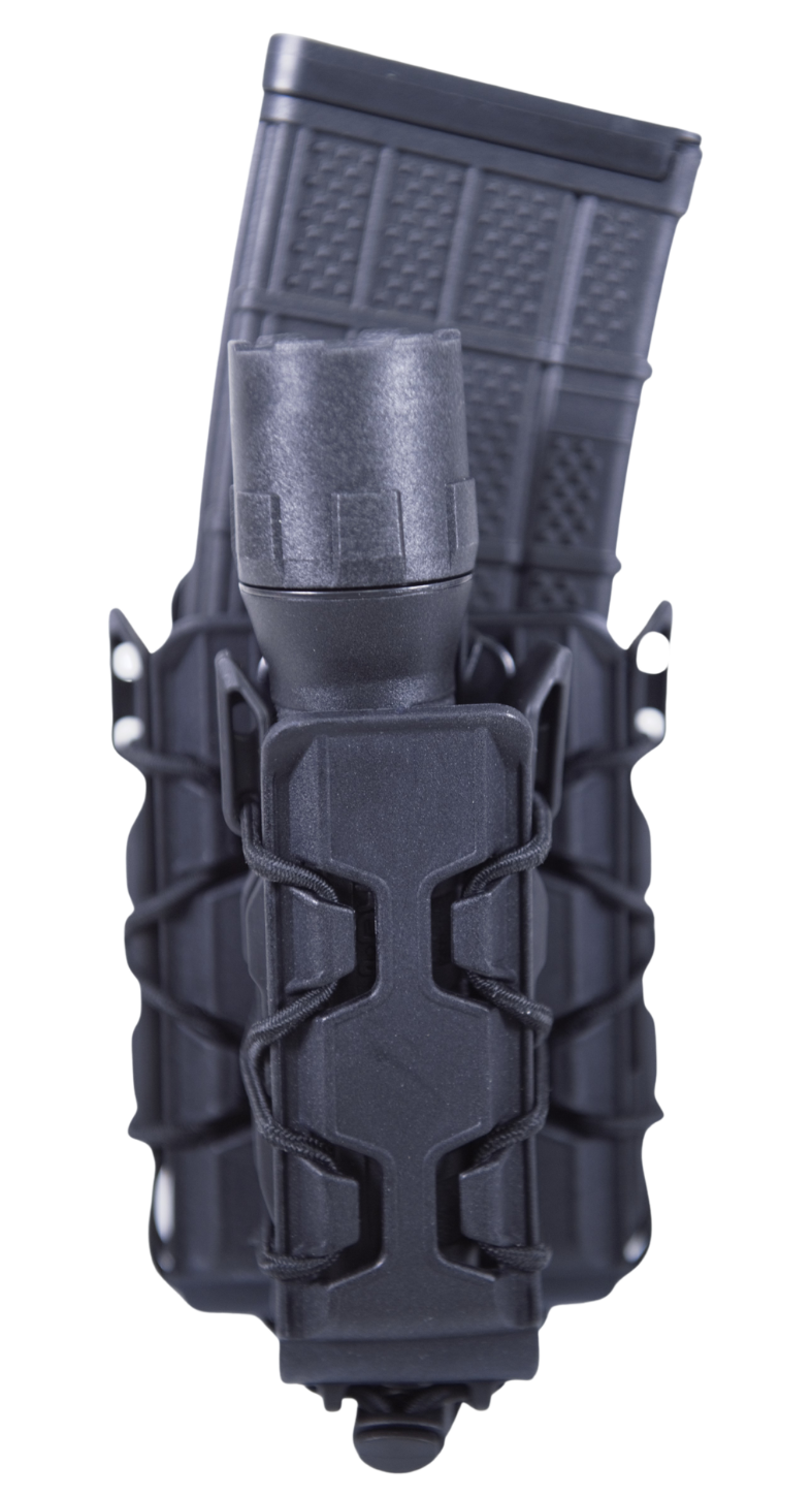 High Speed Gear TACO Double Decker Polymer Mag Pouch - Black Belt Clip 2"