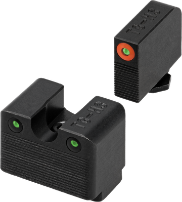 TruGlo Tritium Pro Glock MOS 42/43/43X/48 Night Sight Set - Green Tritium White Outline Front / Green Tritium Rear