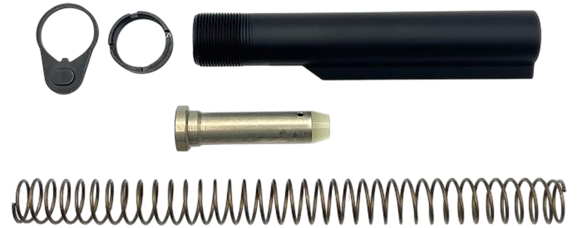 LBE Unlimited H1BUFKT Buffer Tube Kit H1 6-Position Mil-Spec Black AR-15