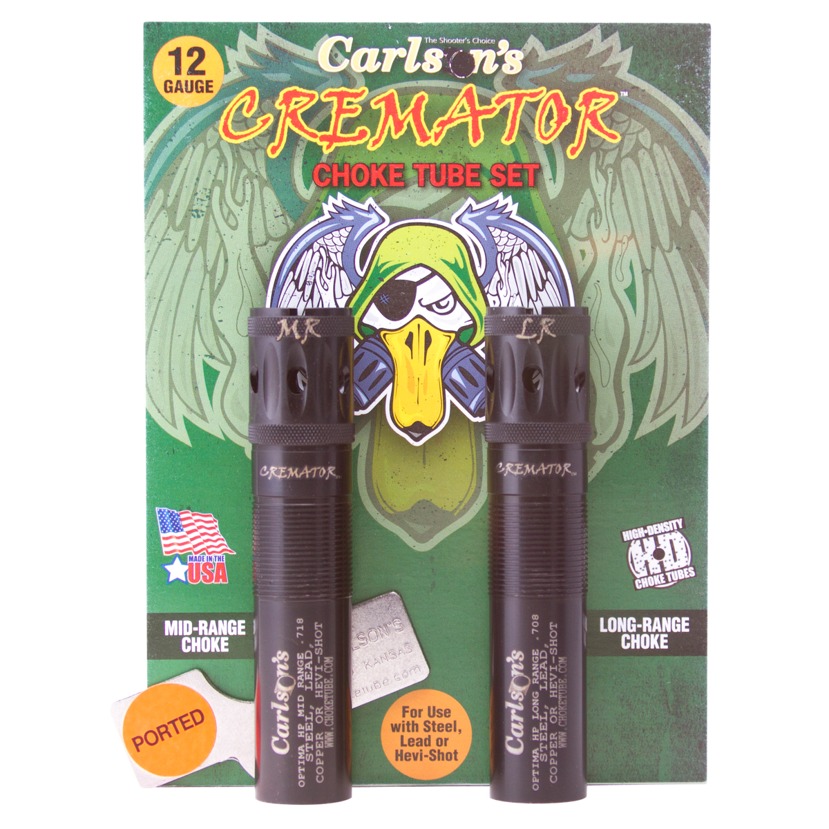 Carlsons Cremator Beretta Optima HP 12 Gauge Mid/Long Range Ported Choke Tube 2-Pack
