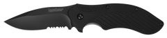 Kershaw Clash 3.10" Folding Drop Point Part Serrated Black Oxide 8Cr13MoV Black GFN