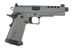 Tisas Arms 1911 Night Stalker 9mm Luger 17+1 5.30" Threaded Barrel SAO Semi-Auto Pistol - Gray Cerakote