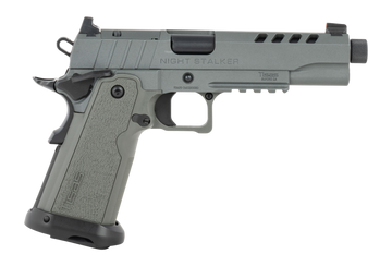 Tisas Arms 1911 Night Stalker 9mm Luger 17+1 5.30" Threaded Barrel SAO Semi-Auto Pistol - Gray Cerakote