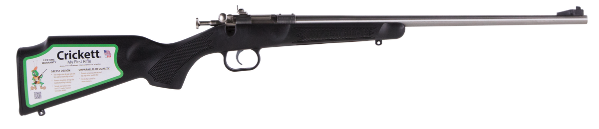 Crickett KSA2295 Youth 22 WMR 16.12" 1-Rd Bolt Action Rifle - Black Synthetic Stock