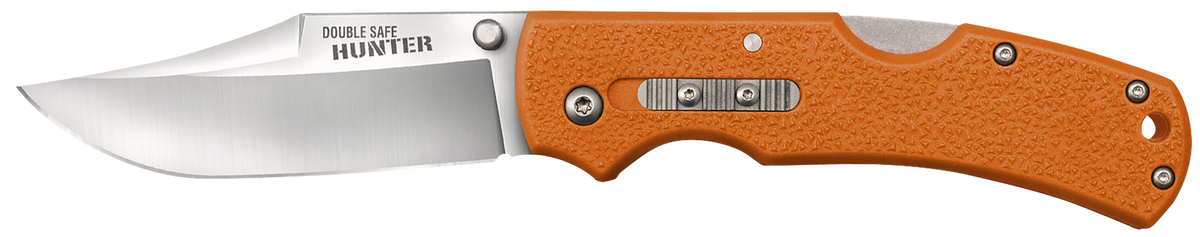 Cold Steel Double Safe Hunter 3.5" Folding Clip Point Plain 8Cr13MoV SS Blaze Orange GFN
