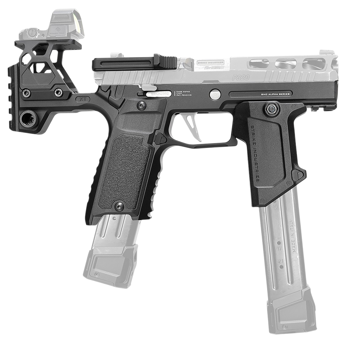 Strike Industries Alpha MKII Modular Stock Black Aluminum Fits Sig Sauer P320