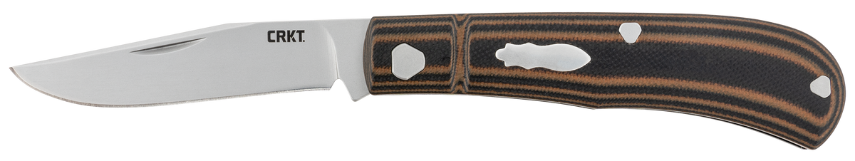 Columbia River Venandi Slip Joint 3.14" Folding Clip Point Plain Bead Blasted 8Cr13MoV SS Black/Brown G10 Knife