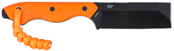 Columbia River CRKT Razel EDC 2.97" Fixed Chisel Plain D2 Black Oxide Orange G10 Knife