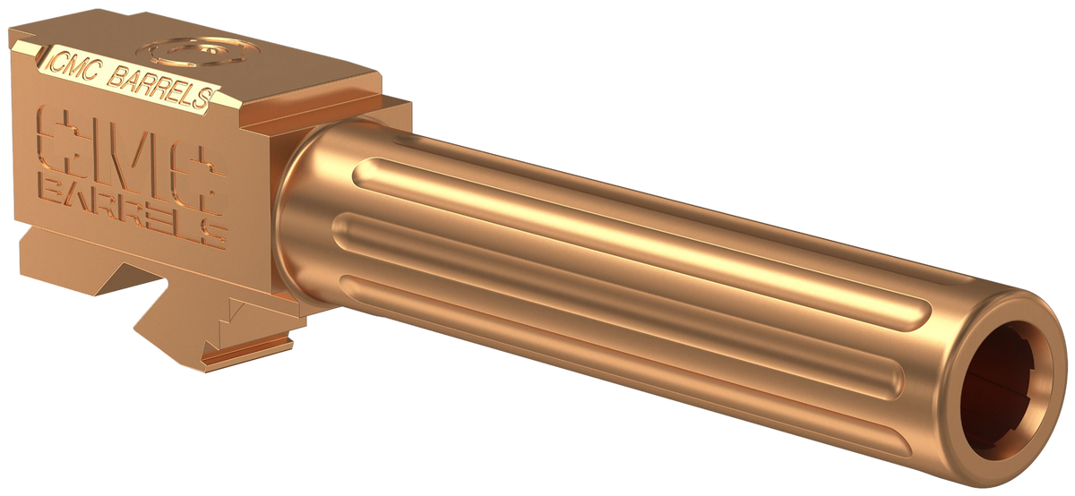 CMC Triggers 75524 Match Precision 9mm Luger 4.01" Fluted Barrel - Bronze DLC - Glock 19 Gen 3-4