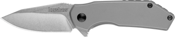 Kershaw Valve 1375 2.25" Folding Drop Point Plain Stonewashed 4Cr14 - Bead Blasted Stainless Steel Handle