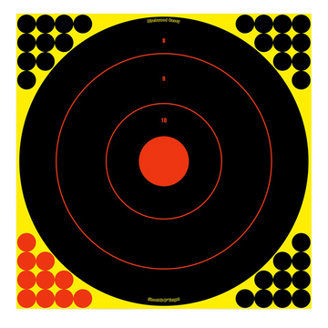 Birchwood Casey Shoot-N-C Reactive 17.25" Bullseye Self-Adhesive Paper Target 100 Pack
