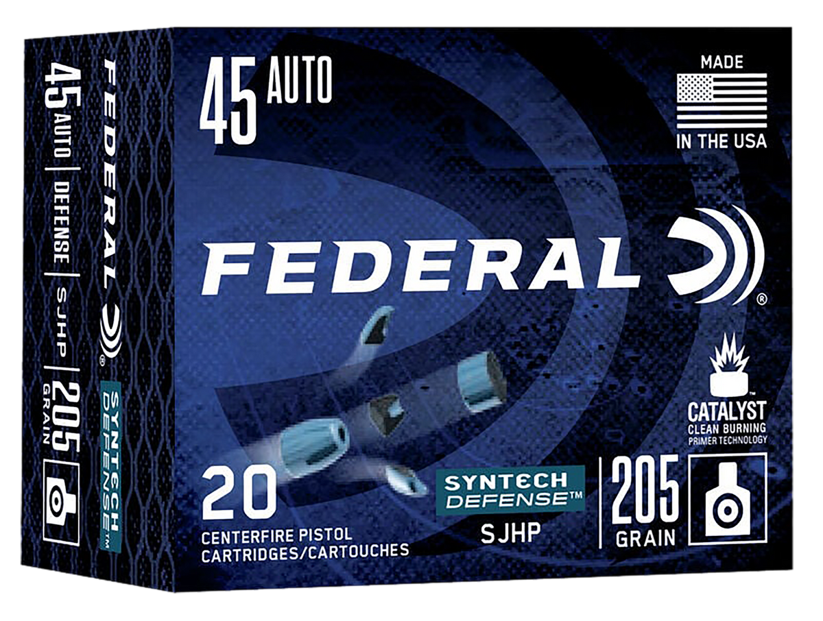 Federal Syntech Defense 45 ACP 205 gr Segmented Jacketed Hollow Point (SJHP) - Box or Case