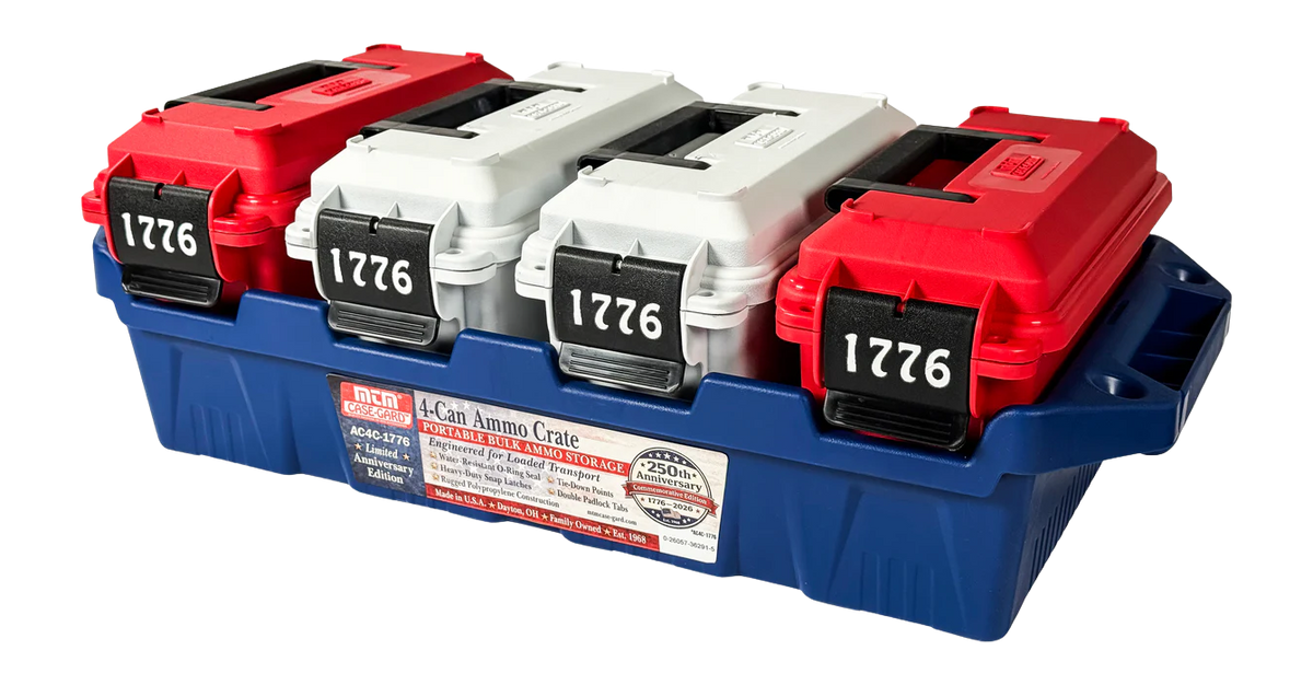 MTM AC4C-1776 4-Can Ammo Crate .30 Carbine Red/White/Blue - Limited Edition