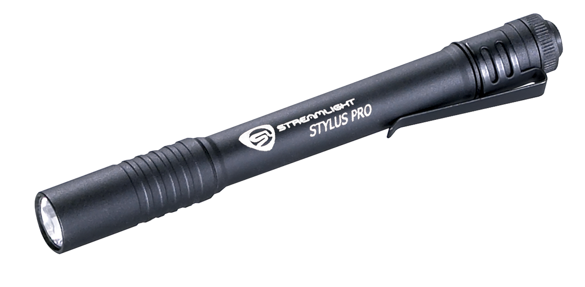 Streamlight 66118 Stylus Pro PenLight 100 Lumens C4 LED Aluminum Black Anodized AAA