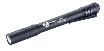 Streamlight 66118 Stylus Pro PenLight 100 Lumens C4 LED Aluminum Black Anodized AAA