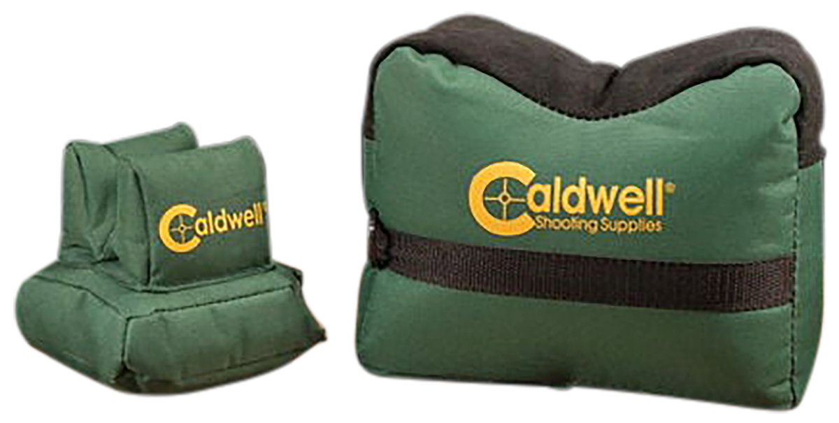 Caldwell DeadShot Shooting Bag Combo Prefilled Dark Green 600D Polyester - Front and Rear Bags