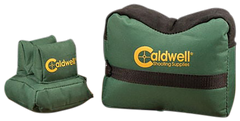 Caldwell DeadShot Shooting Bag Combo Prefilled Dark Green 600D Polyester - Front and Rear Bags