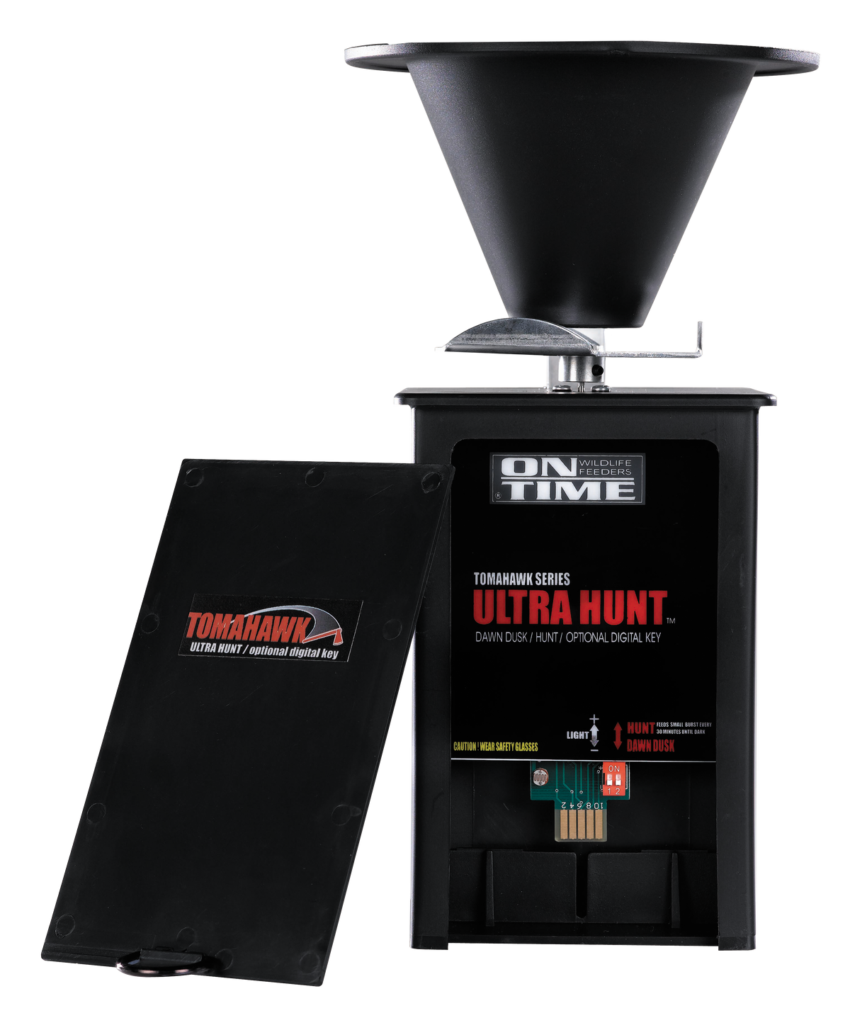 On Time 43005 Tomahawk Ultra Hunt Feeder 6V Digital 4 Feed Times 1-20 Sec Black