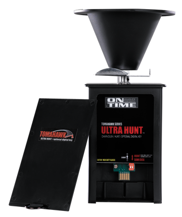 On Time 43005 Tomahawk Ultra Hunt Feeder 6V Digital 4 Feed Times 1-20 Sec Black