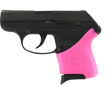 Hogue HandAll Hybrid Grip Sleeve for Ruger LCP - Pink Rubber