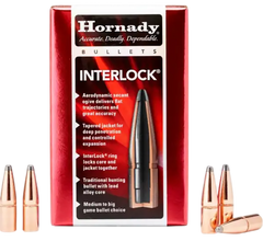Hornady InterLock 7mm .284 162 gr Boat Tail Spire Point Reloading Bullets - 100/Box