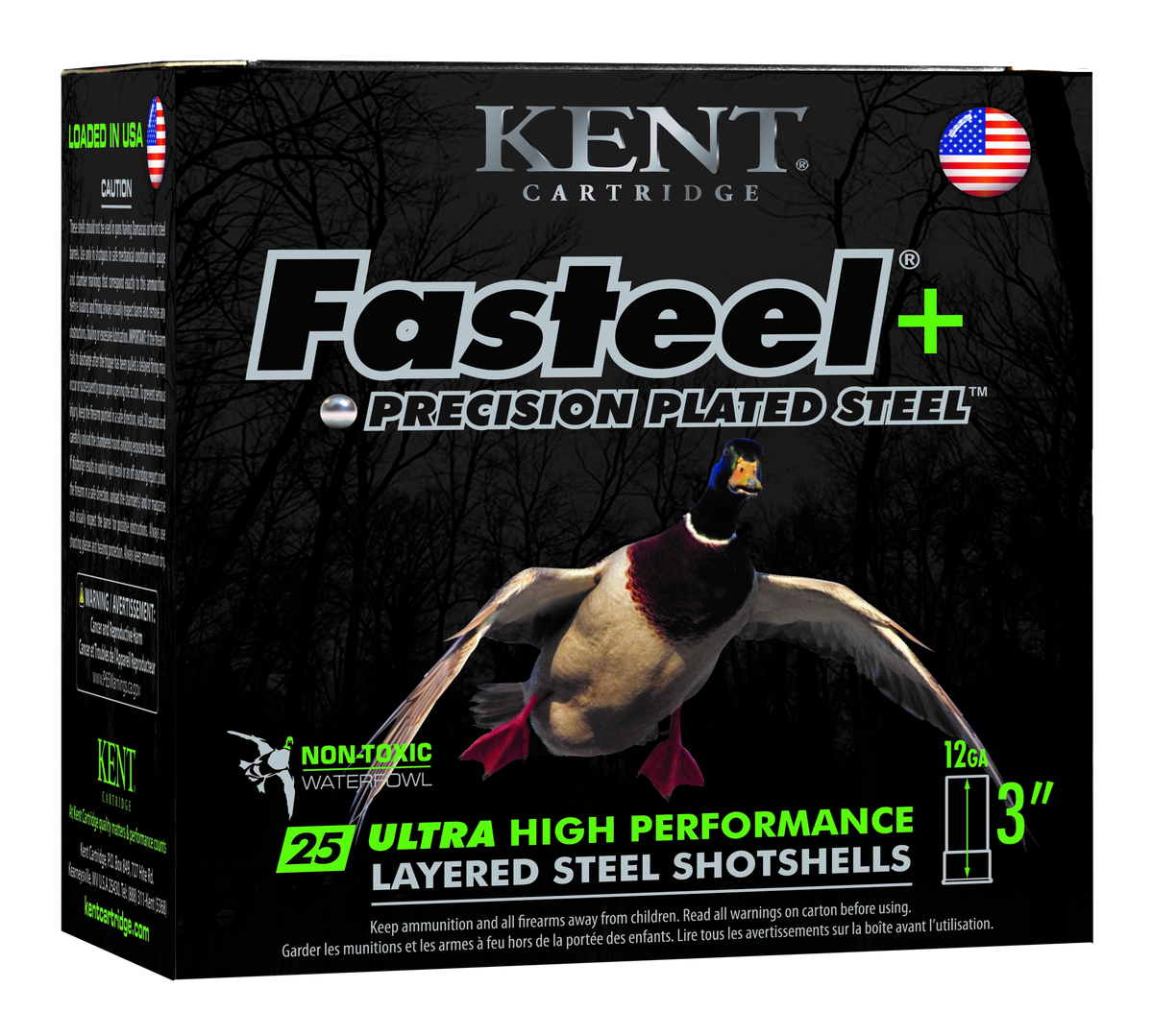 Kent Cartridge Fasteel+ 12 Gauge 3" 1-1/4 oz 4/6 Shot 25 Rounds - Box or Case