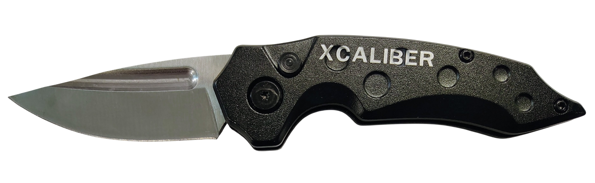Xcaliber Knife Company Switch Blade 2.41" Folding Automatic Drop Point Plain D2 Steel - 4.15" Aluminum Handle
