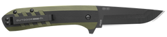 Outdoor Edge Razor VX4 3" Folding Plain 420J2 SS Black/Green G10 Handle
