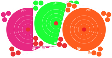 Pro-Shot SplatterShot 8" Bullseye Self-Adhesive Orange/Pink/Green 6 Pack