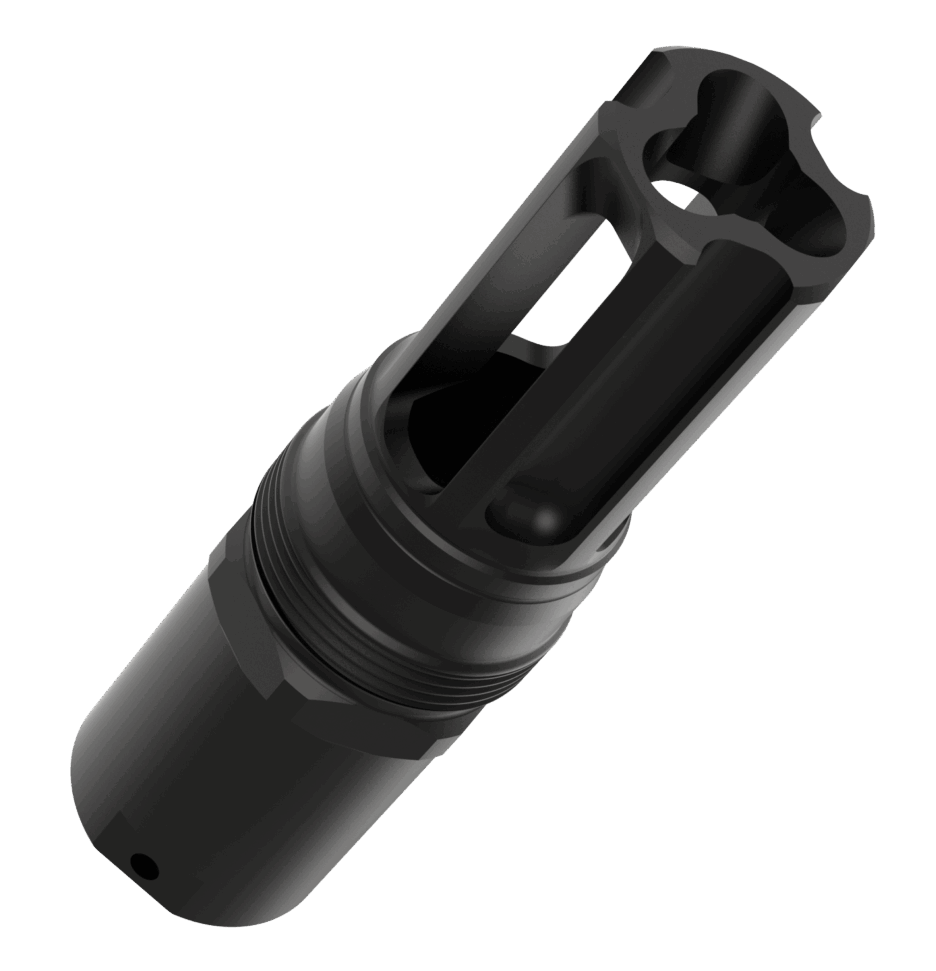 Liberty Precision Machine LPM-2007 Eclipse Pin & Weld Flash Hider 1/2x28 Black Stainless Steel 3.05"