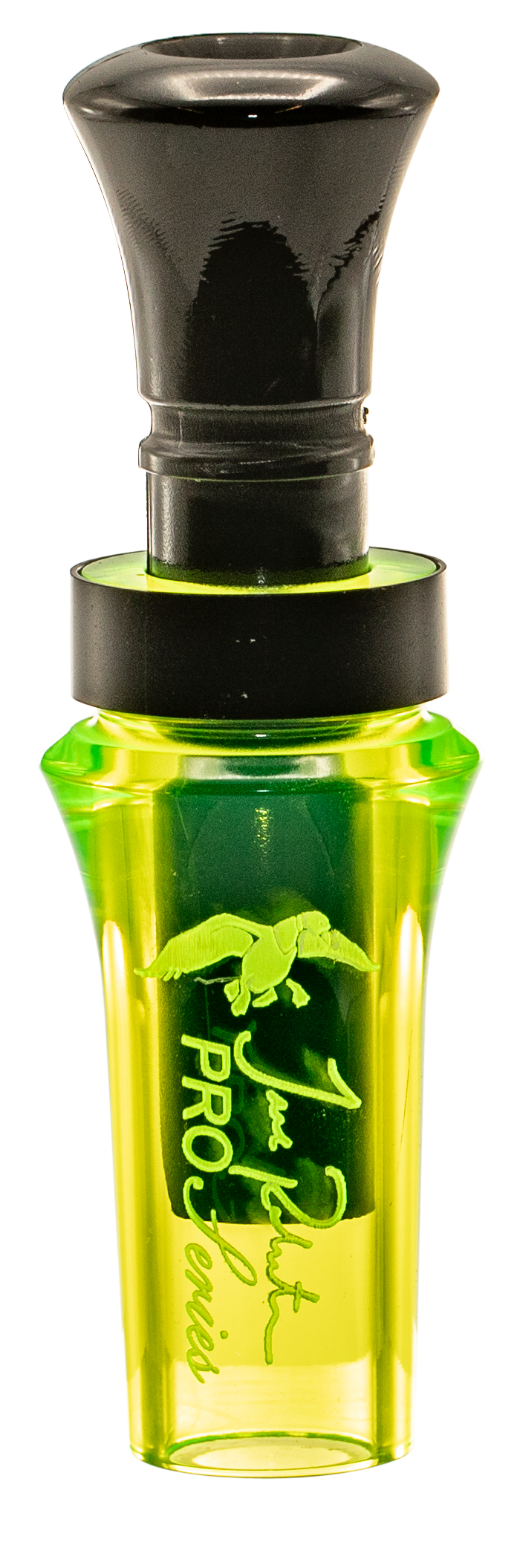Duck Commander Jase Robertson Pro Series Open Call Double Reed Mallard Hen Duck Call - Chartreuse Acrylic