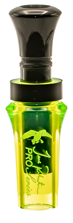 Duck Commander Jase Robertson Pro Series Open Call Double Reed Mallard Hen Duck Call - Chartreuse Acrylic