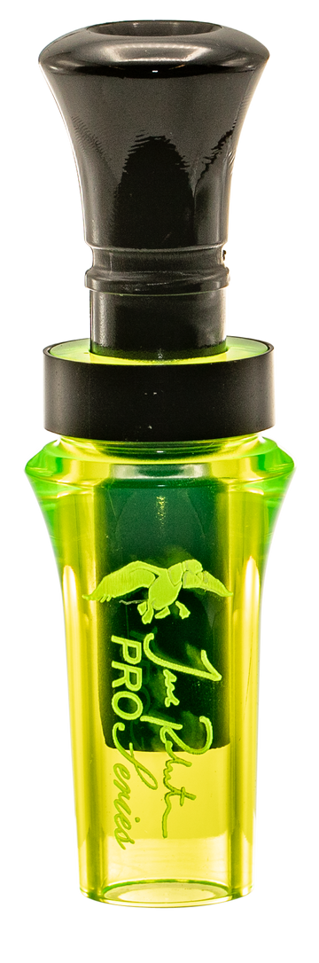 Duck Commander Jase Robertson Pro Series Open Call Double Reed Mallard Hen Duck Call - Chartreuse Acrylic