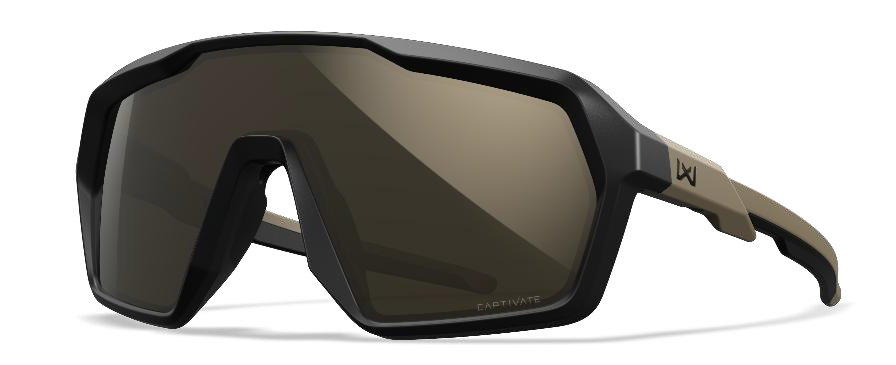 Wiley X Citadel CAPTIVATE Tungsten Mirror Lens Matte Black/Tan Frame Safety Glasses