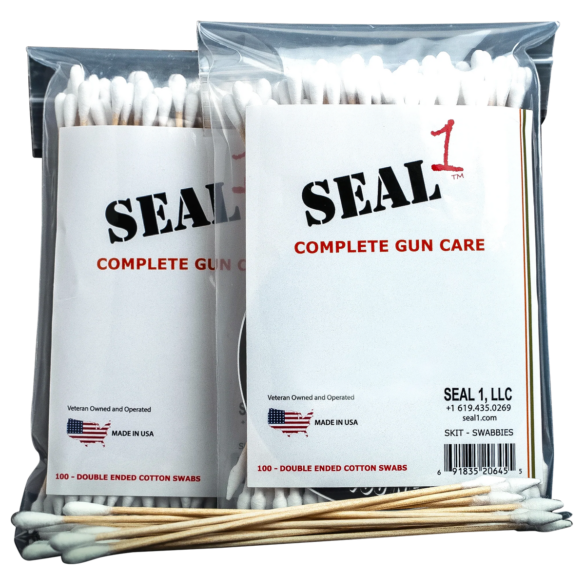 Seal 1 Swabbies Universal Cotton Cleaning Swabs