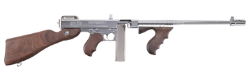 Thompson 1927A-1 Deluxe Carbine 45 ACP 18" 20+1/50+1 Semi-Auto Rifle - Hard Chrome/Walnut