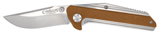 Camillus Sevens 2.75" Folding AUS-8 Carbonitride Titanium Plain Edge Knife - Coyote Brown G10/SS Handle