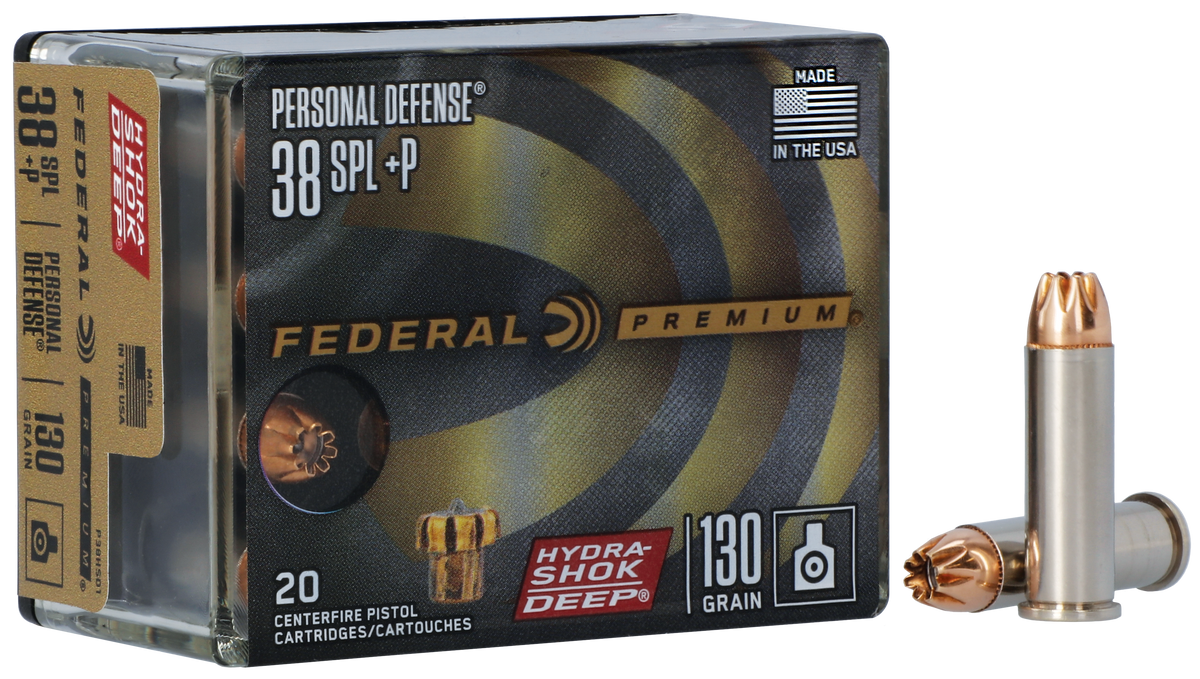 Federal Premium Personal Defense 38 Special +P 130gr Hydra-Shok Deep Hollow Point 20rd - Box or Case