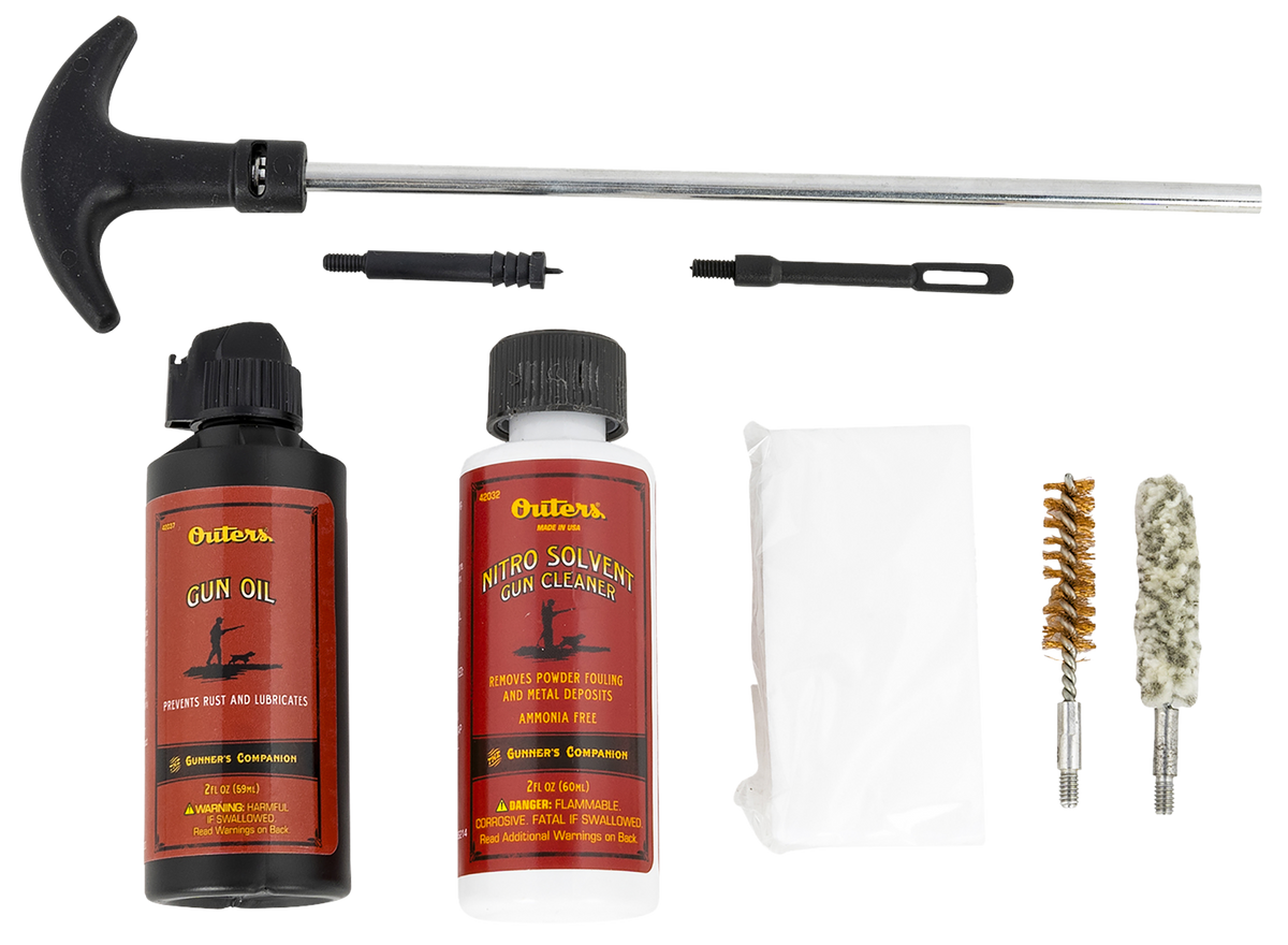 Outers 96416 Aluminum Rod Pistol Cleaning Kit 9mm/.38/.357
