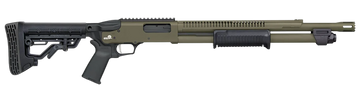 Mossberg 590R 12 Gauge 3" 6+1 18.5" Pump Shotgun - OD Green Cerakote Heat Shield - AR Mil-Spec Stock